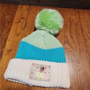 Disney Parks X Love Your Princess Tiana Pom Pom Beanie Winter Hat